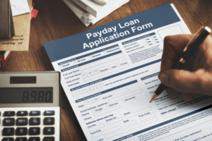 military vet filling out payday loan application