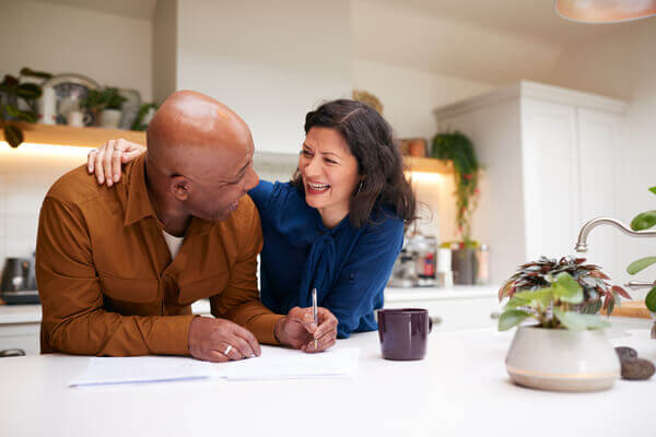 Military couple planning their retirement