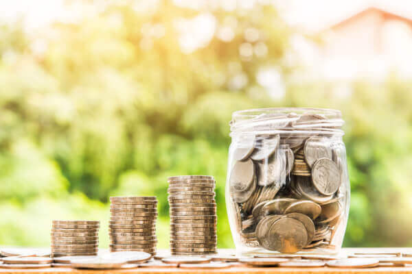 Jar of coins that someone has saved up